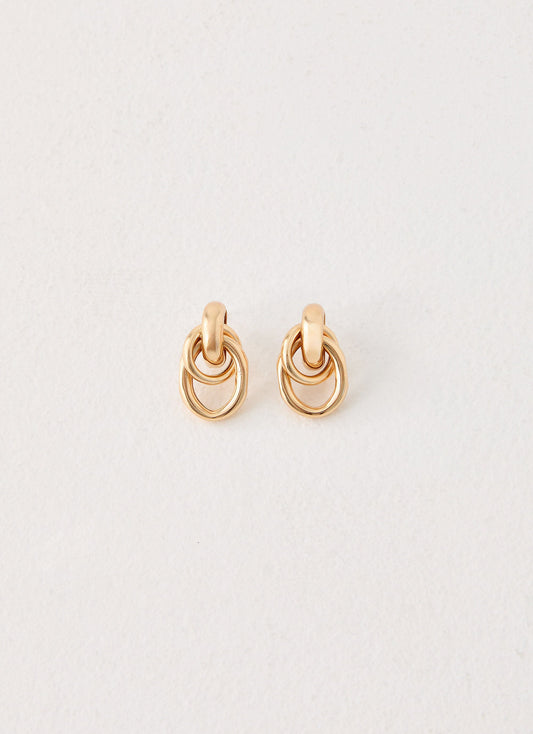 Plus One Earrings - Gold