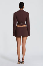 Blazer corta Agatha - marrón ciruela