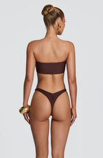 Top bandeau Nuala - marrón ciruela
