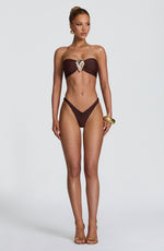 Top bandeau Nuala - marrón ciruela