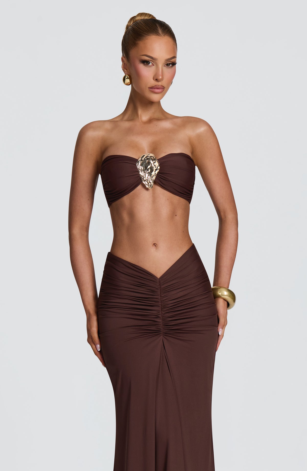 Top bandeau Nuala - marrón ciruela