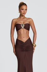 Top bandeau Nuala - marrón ciruela