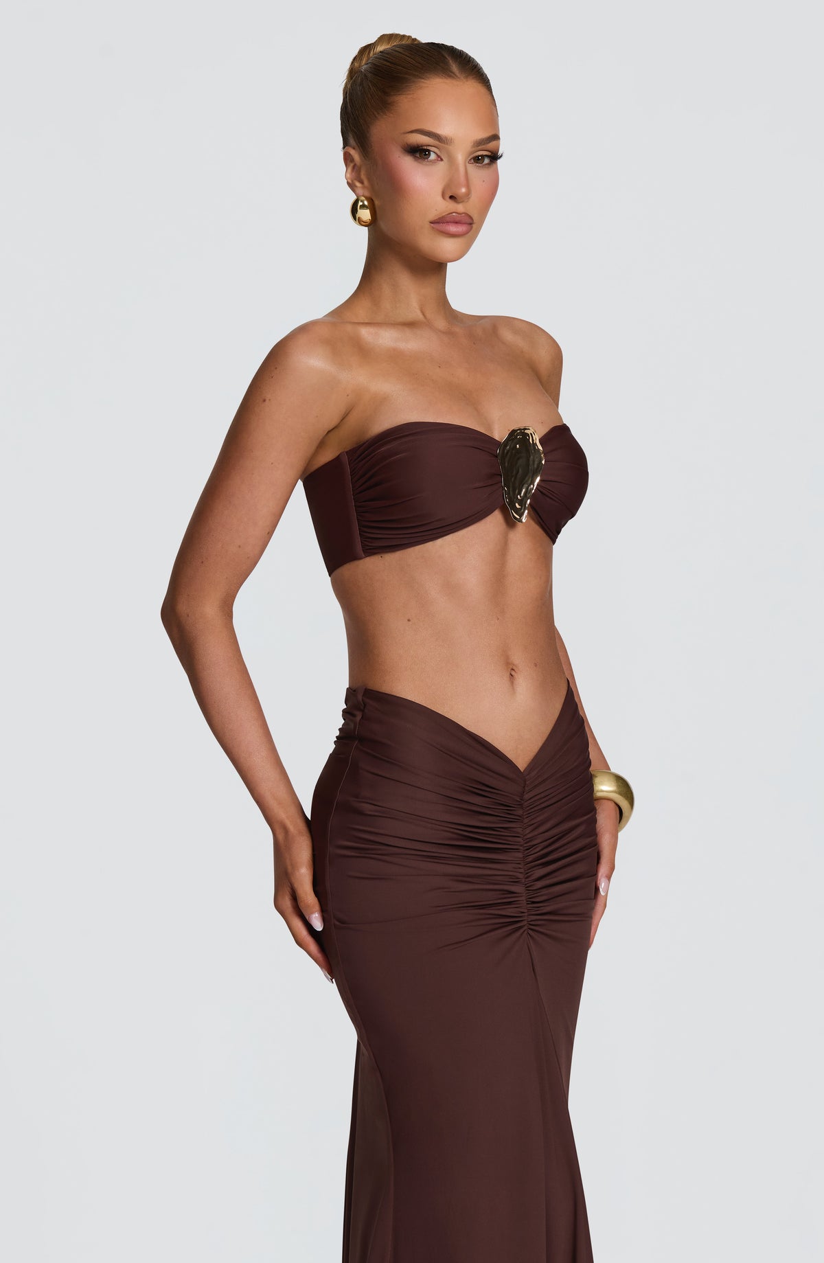 Top bandeau Nuala - marrón ciruela