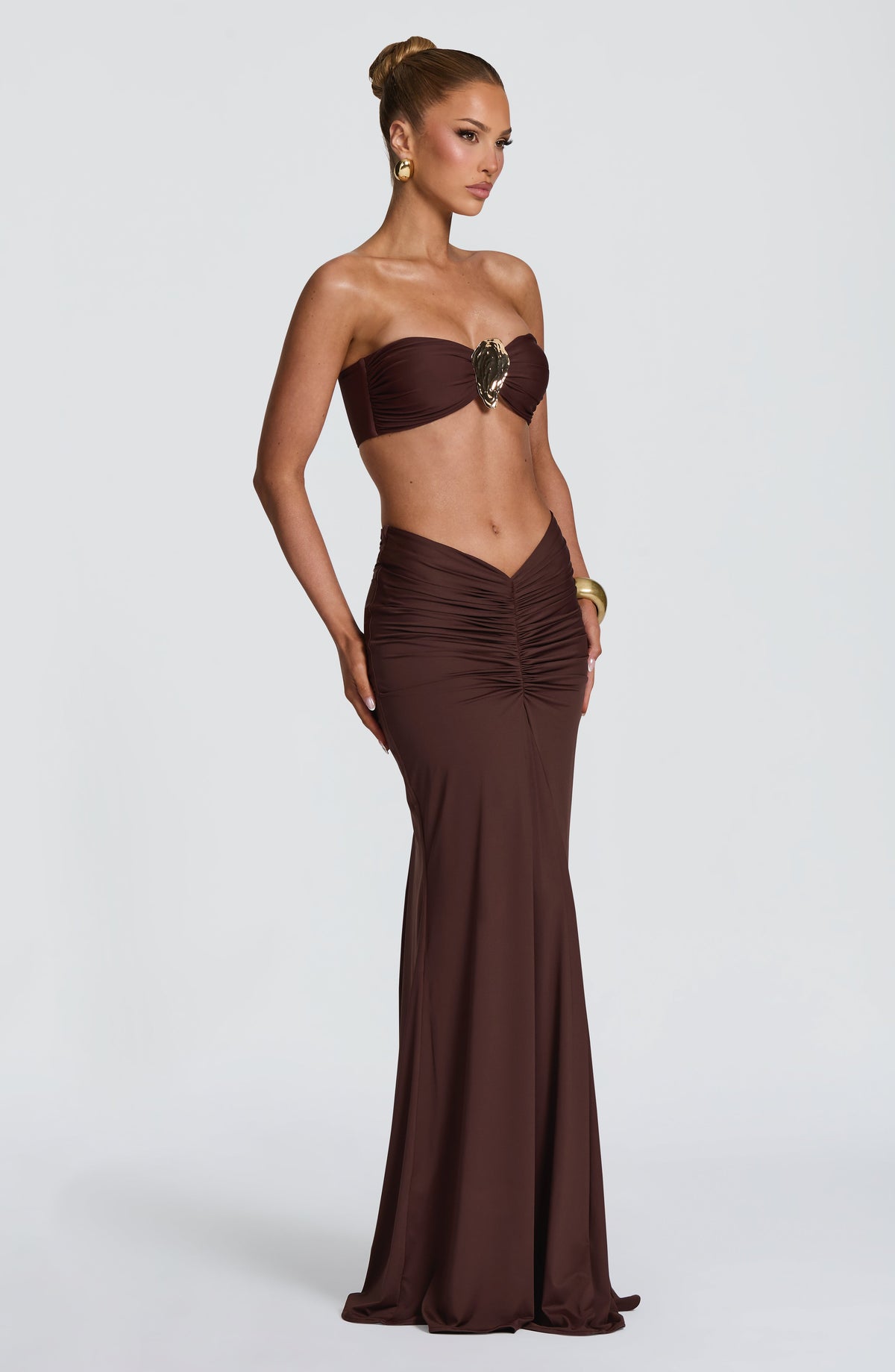 Top bandeau Nuala - marrón ciruela