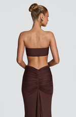 Top bandeau Nuala - marrón ciruela