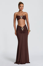 Top bandeau Nuala - marrón ciruela