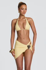 Top de bikini triangular Pietra - amarillo limón
