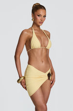 Top de bikini triangular Pietra - amarillo limón