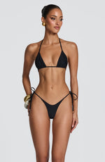 Top de bikini triangular Suki - negro