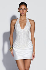 Vestido corto Adessa - marfil