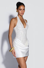 Vestido corto Adessa - marfil