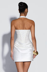 Vestido corto Adessa - marfil