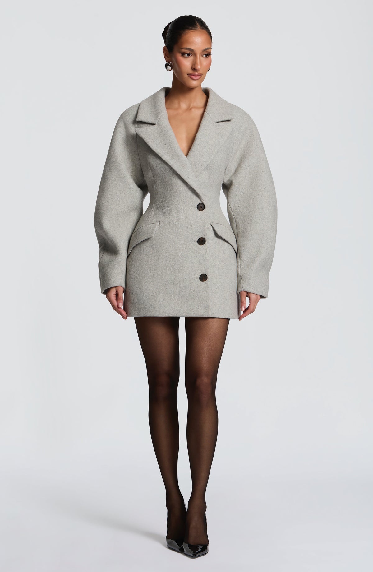 Vestido blazer Dylan - gris claro