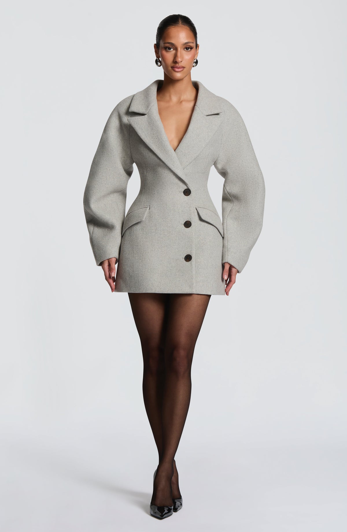 Vestido blazer Dylan - gris claro