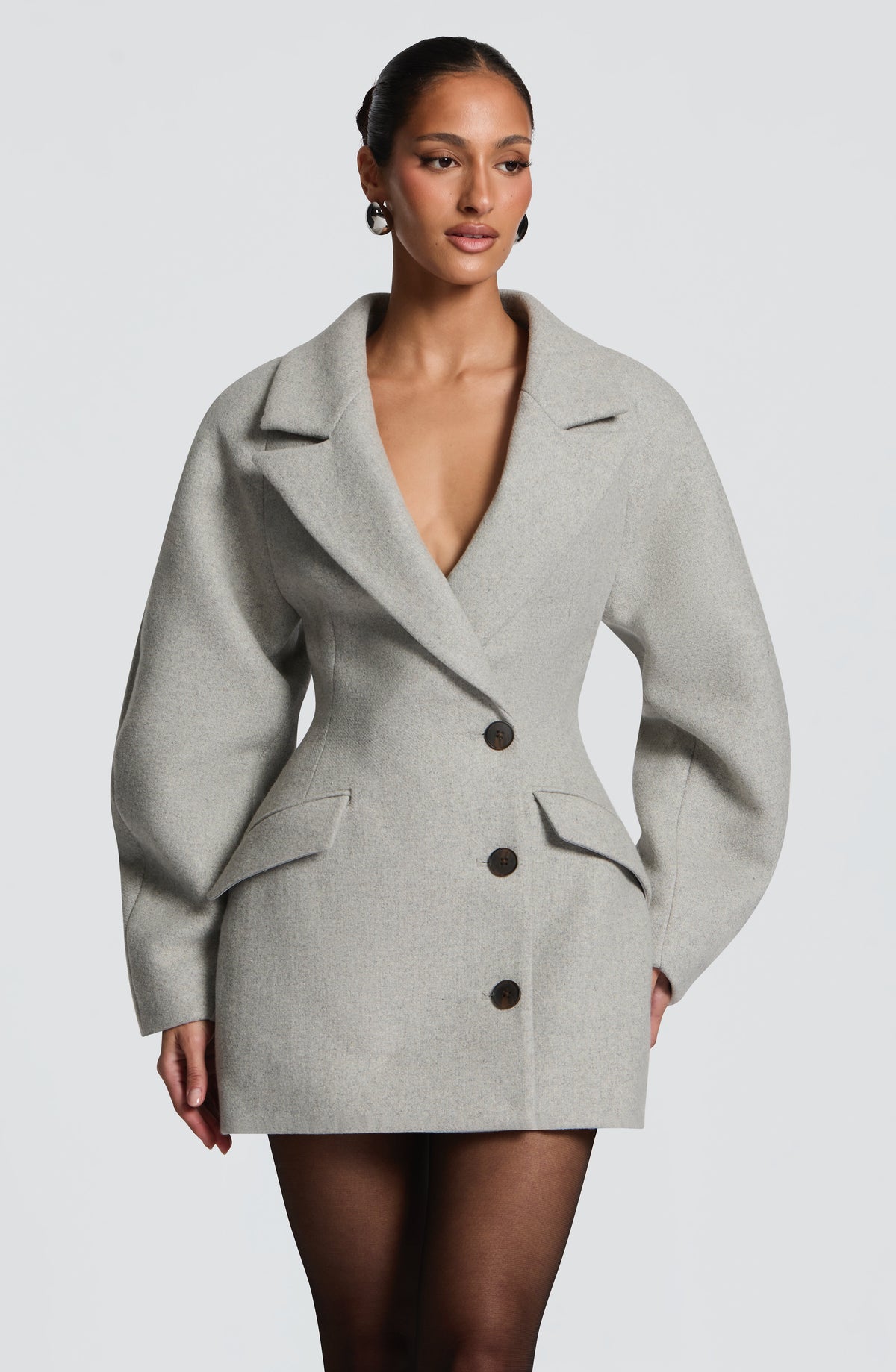 Vestido blazer Dylan - gris claro