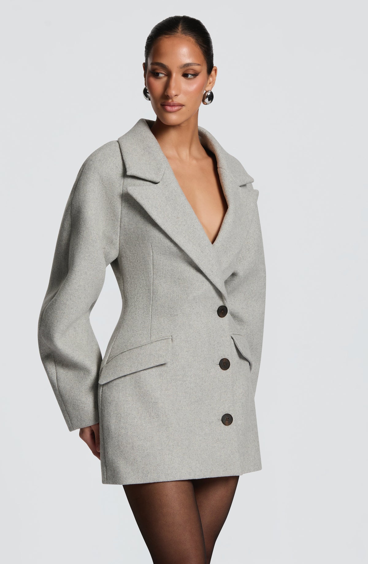 Vestido blazer Dylan - gris claro