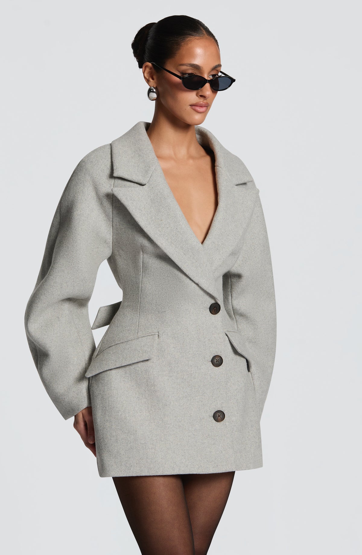 Vestido blazer Dylan - gris claro