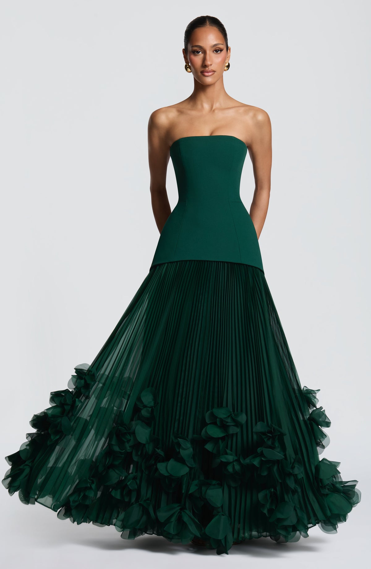 Vestido de gala Seraphina - verde esmeralda