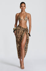 Top de bikini triangular Suki - estampado de leopardo