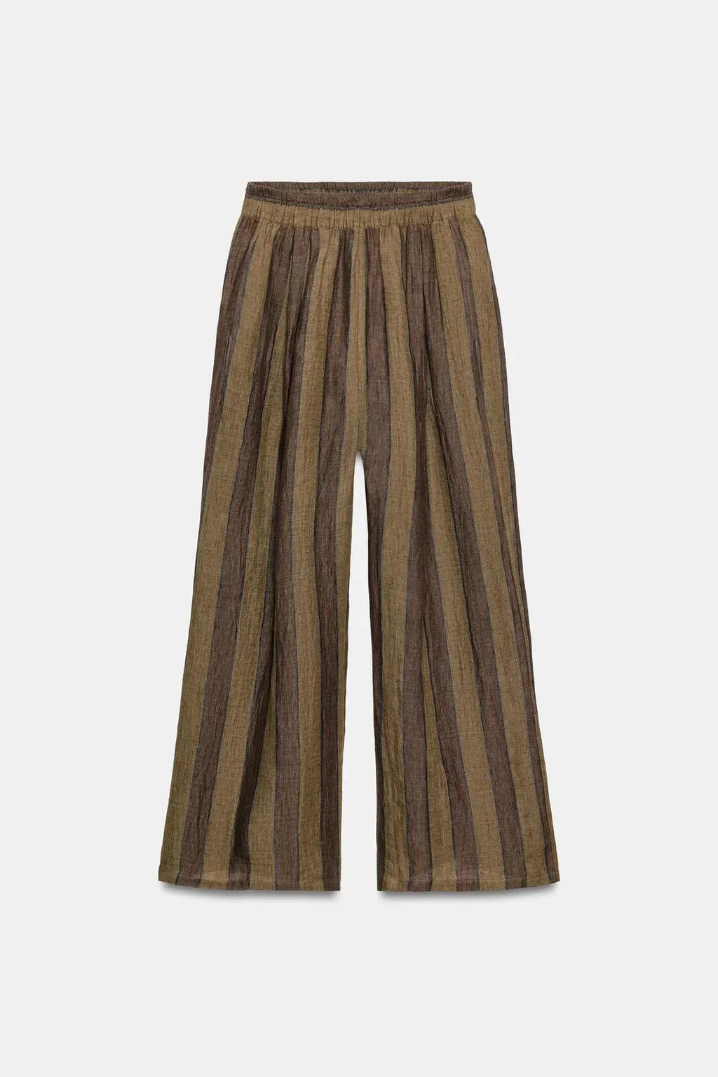 Sonia | Conjunto Halter de Lino a Rayas con Pantalón de Talle Alto