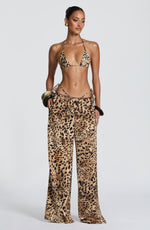 Top de bikini triangular Suki - estampado de leopardo