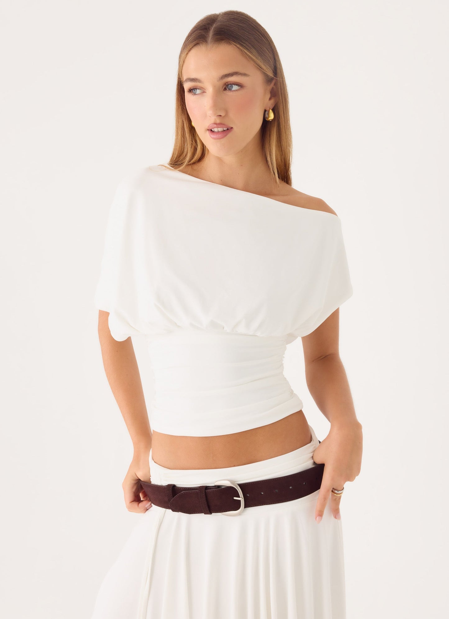 Saddel Muse Belt - Brown/Silver
