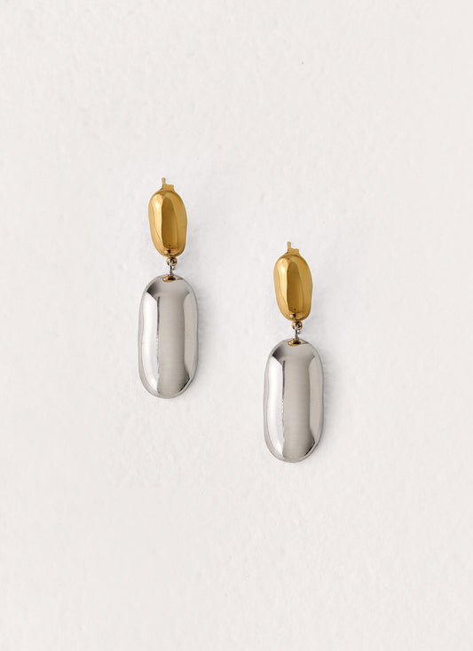 Second Nature Earrings - Gold/Silver Metal