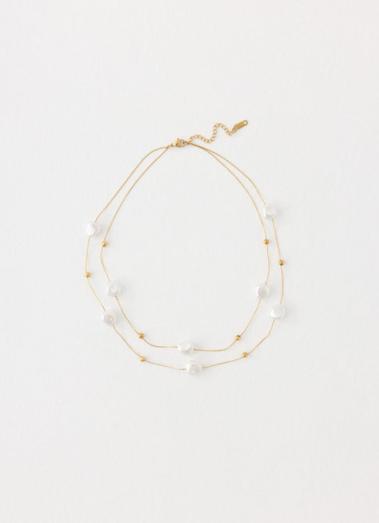 Serena Pearl Necklace - Pearl/Gold