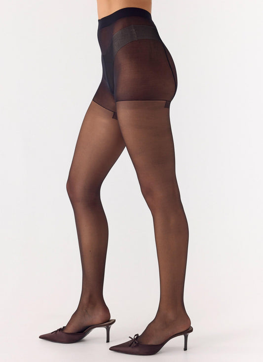 Fine Line 15 Denier Stockings - Black