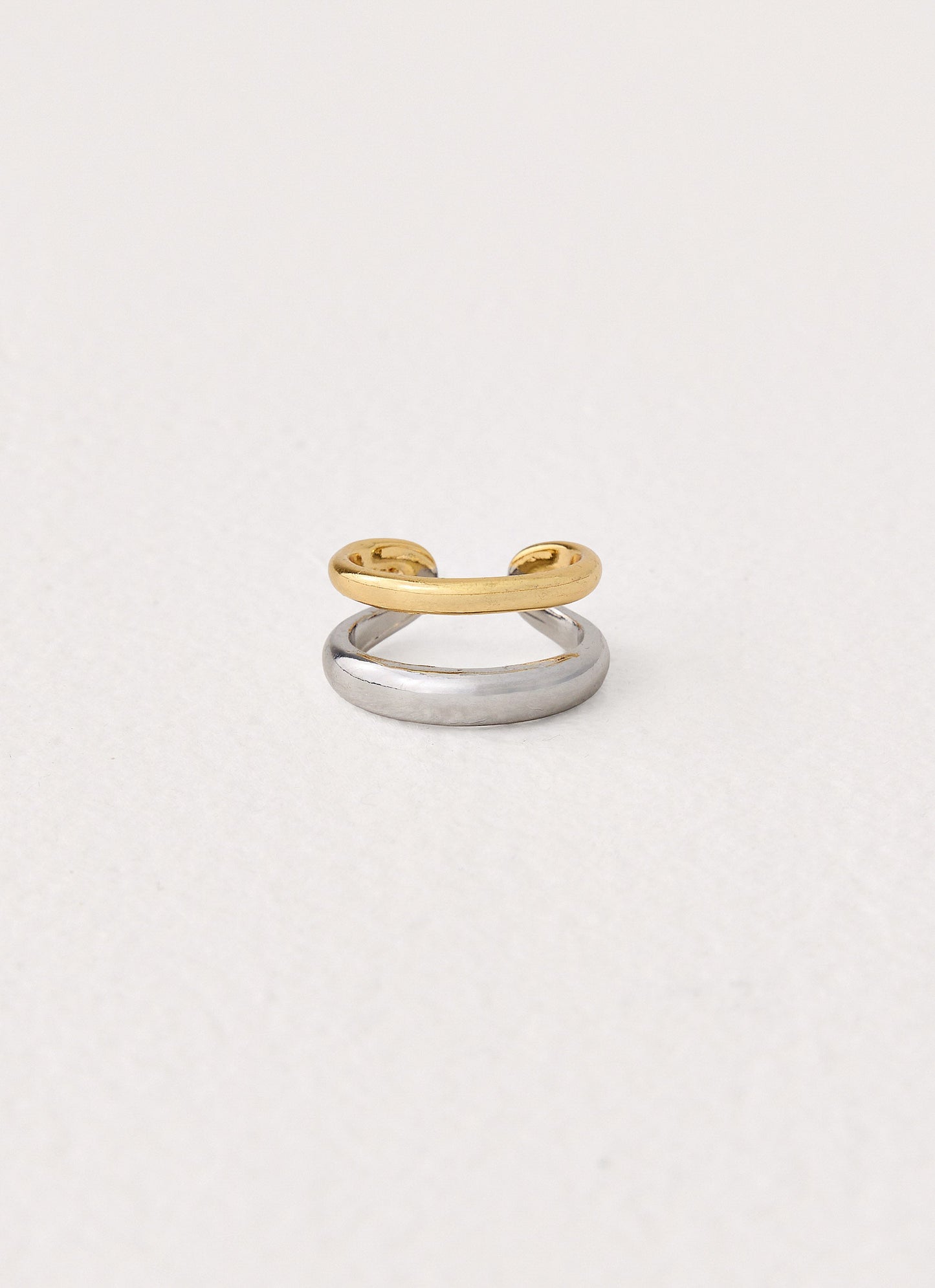 Sweet Contrast Ring - Gold/Silver Metal