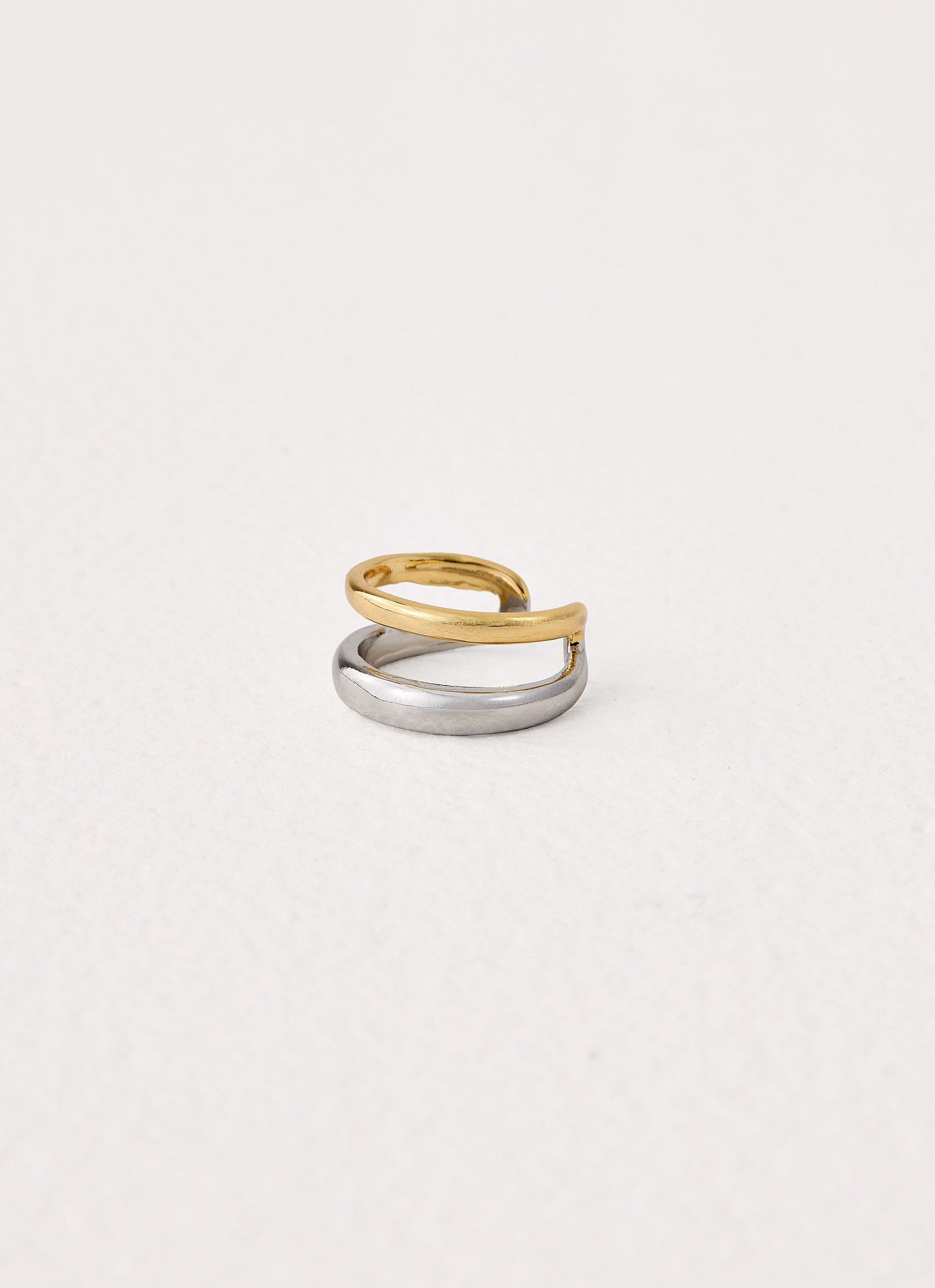 Sweet Contrast Ring - Gold/Silver Metal