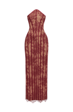 Vestido largo Tamara - burdeos