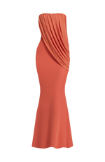 Vestido largo Vienna - naranja quemado