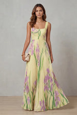 Giulia™ | Vestido Largo Corte A con Estampado Floral