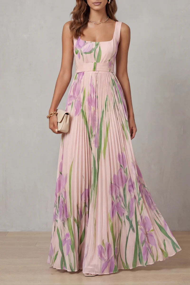 Giulia™ | Vestido Largo Corte A con Estampado Floral