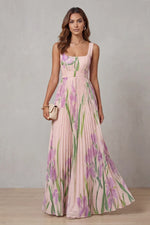 Giulia™ | Vestido Largo Corte A con Estampado Floral