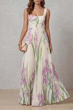 Giulia™ | Vestido Largo Corte A con Estampado Floral