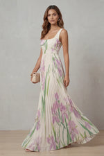 Giulia™ | Vestido Largo Corte A con Estampado Floral
