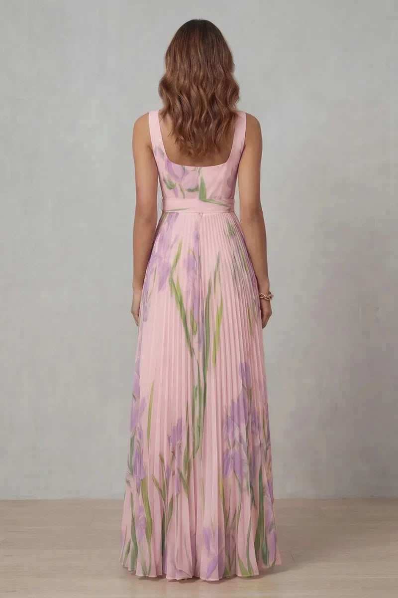 Giulia™ | Vestido Largo Corte A con Estampado Floral