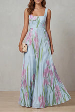 Giulia™ | Vestido Largo Corte A con Estampado Floral
