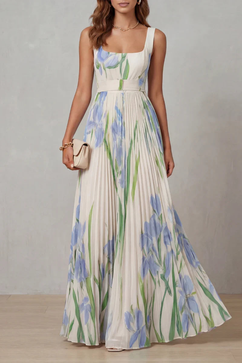 Giulia™ | Vestido Largo Corte A con Estampado Floral