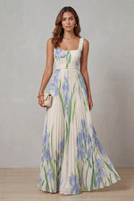Giulia™ | Vestido Largo Corte A con Estampado Floral