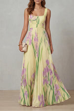 Giulia™ | Vestido Largo Corte A con Estampado Floral