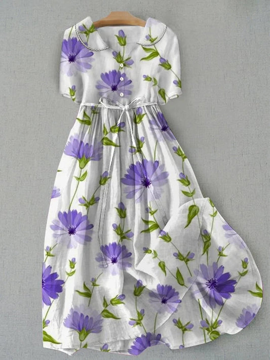 Amelia | Robe Florale Élégante Lavande