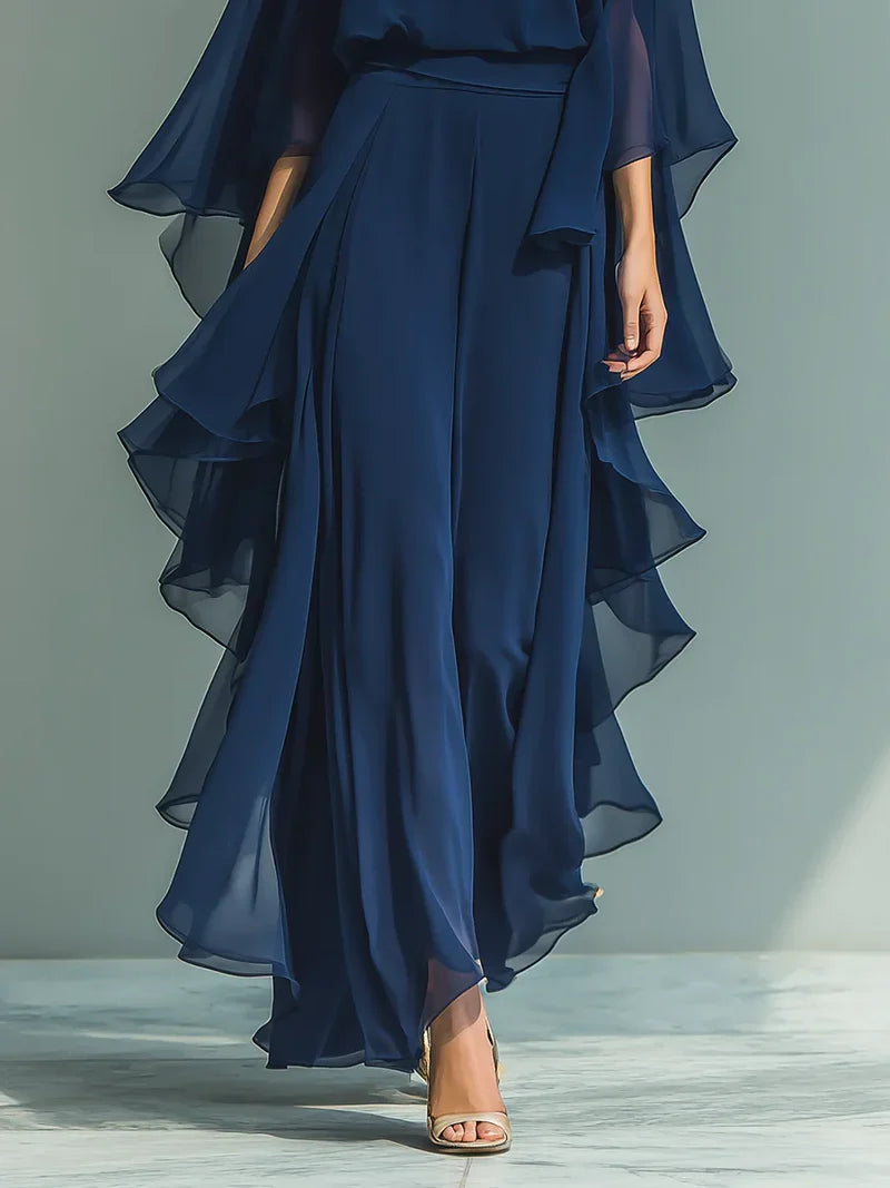 Aurora | Conjunto Elegante de Gasa con Volantes