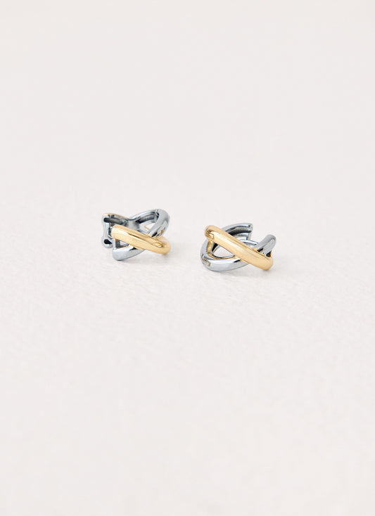 Yin & Yang Earrings - Silver /Gold