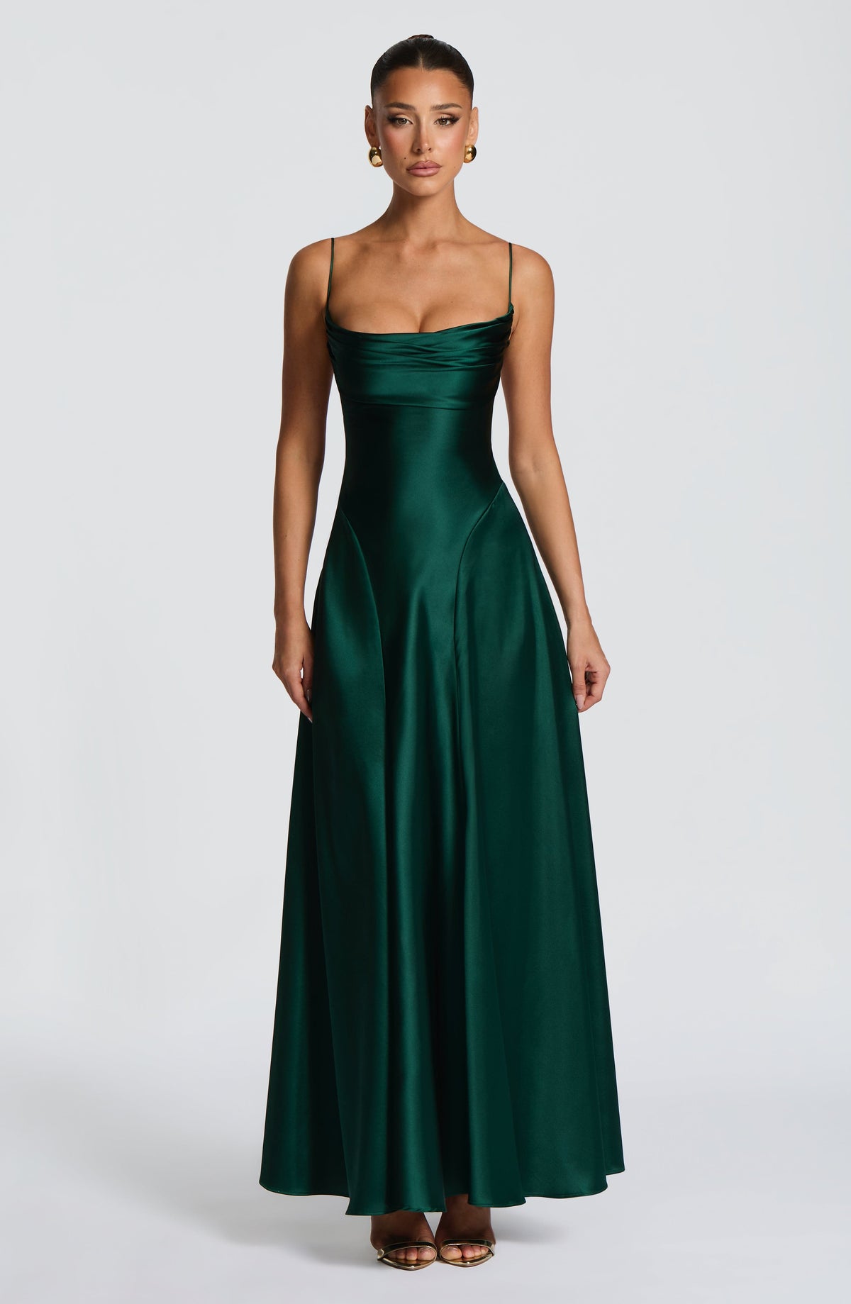 Vestido largo Adelina - verde esmeralda