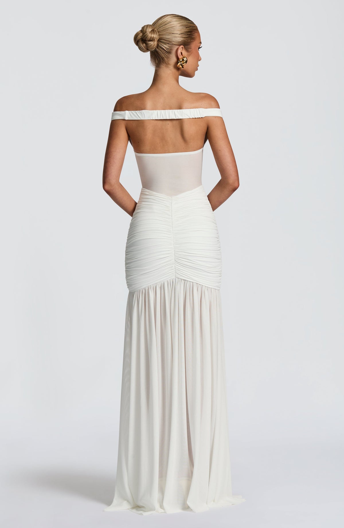 Vestido largo Alaia - marfil