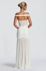 Vestido largo Alaia - marfil