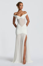 Vestido largo Alaia - marfil